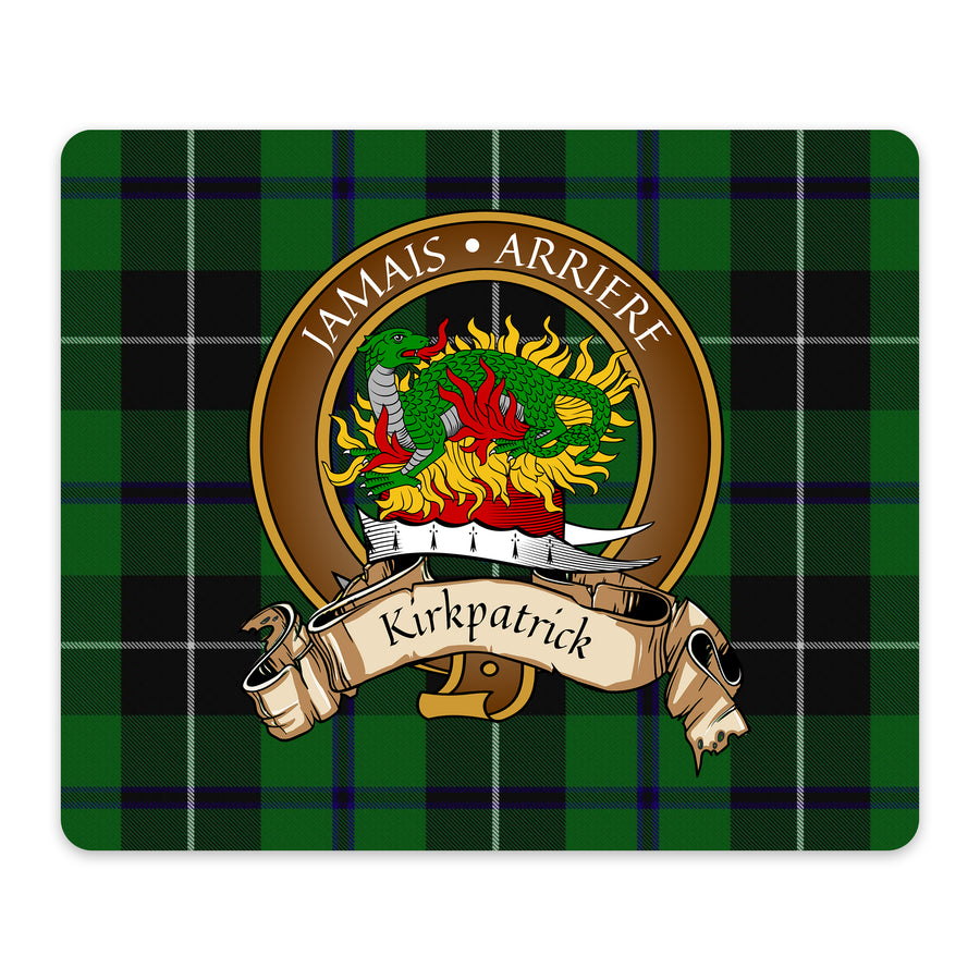 Kirkpatrick Scottish Clan Crest Mouse Pad – Brown Crest Design