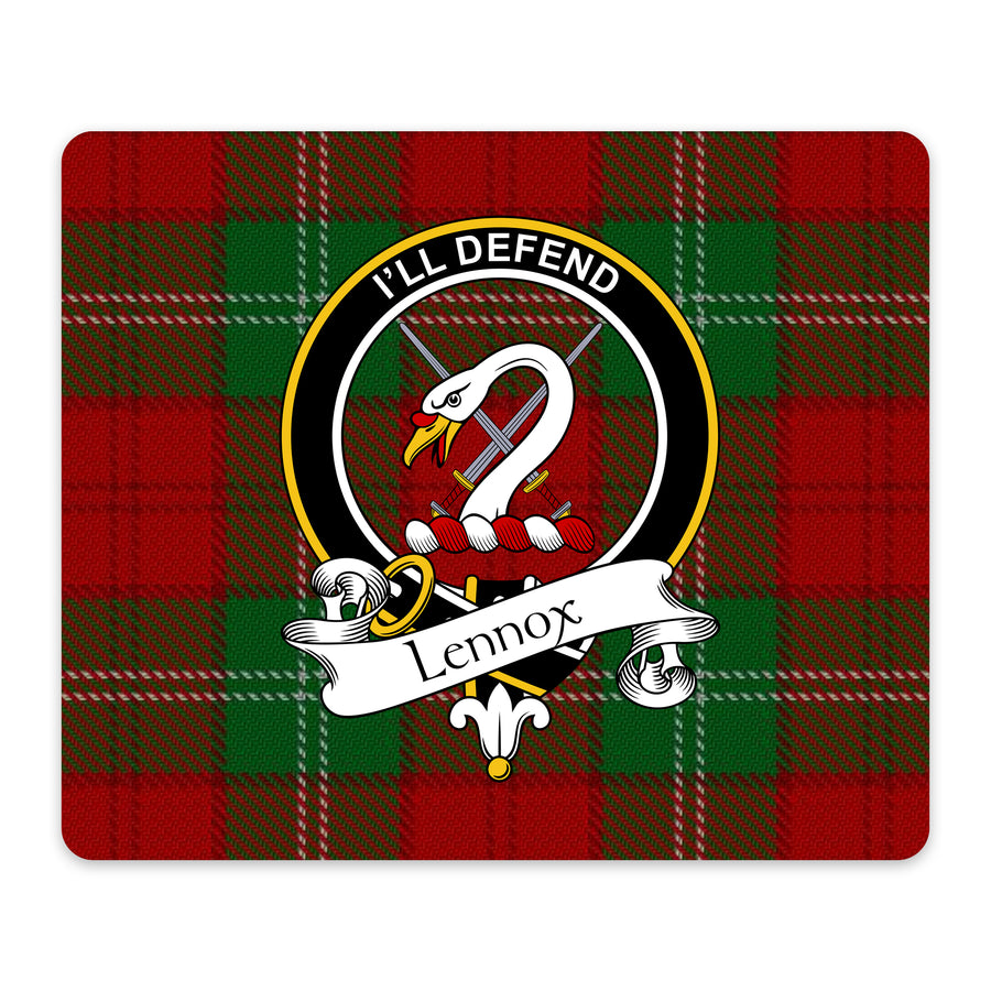 Lennox Scottish Clan Crest Mouse Pad – Black Crest Design