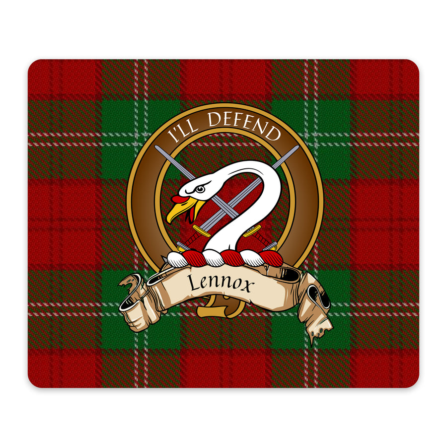 Lennox Scottish Clan Crest Mouse Pad – Brown Crest Design