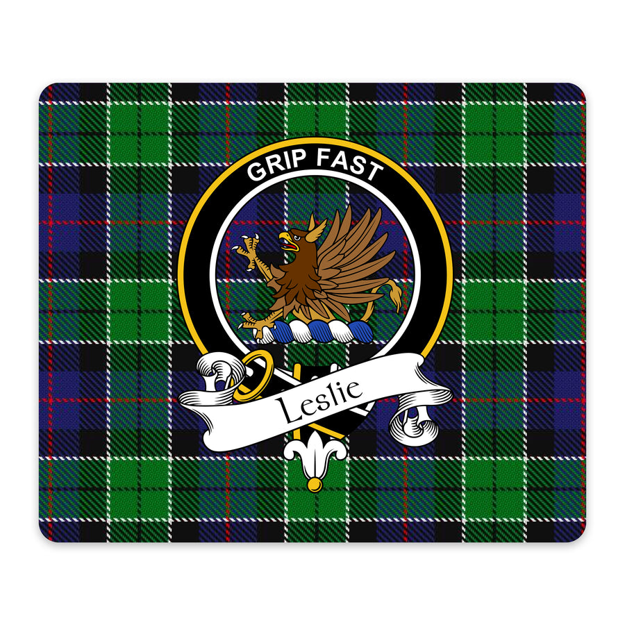 Leslie Scottish Clan Crest Mouse Pad – Black Crest Design