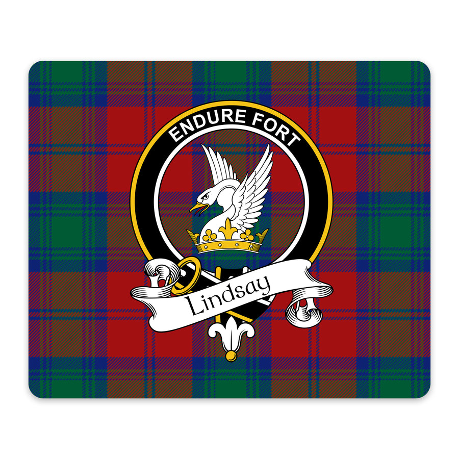 Lindsay Scottish Clan Crest Mouse Pad – Black Crest Design