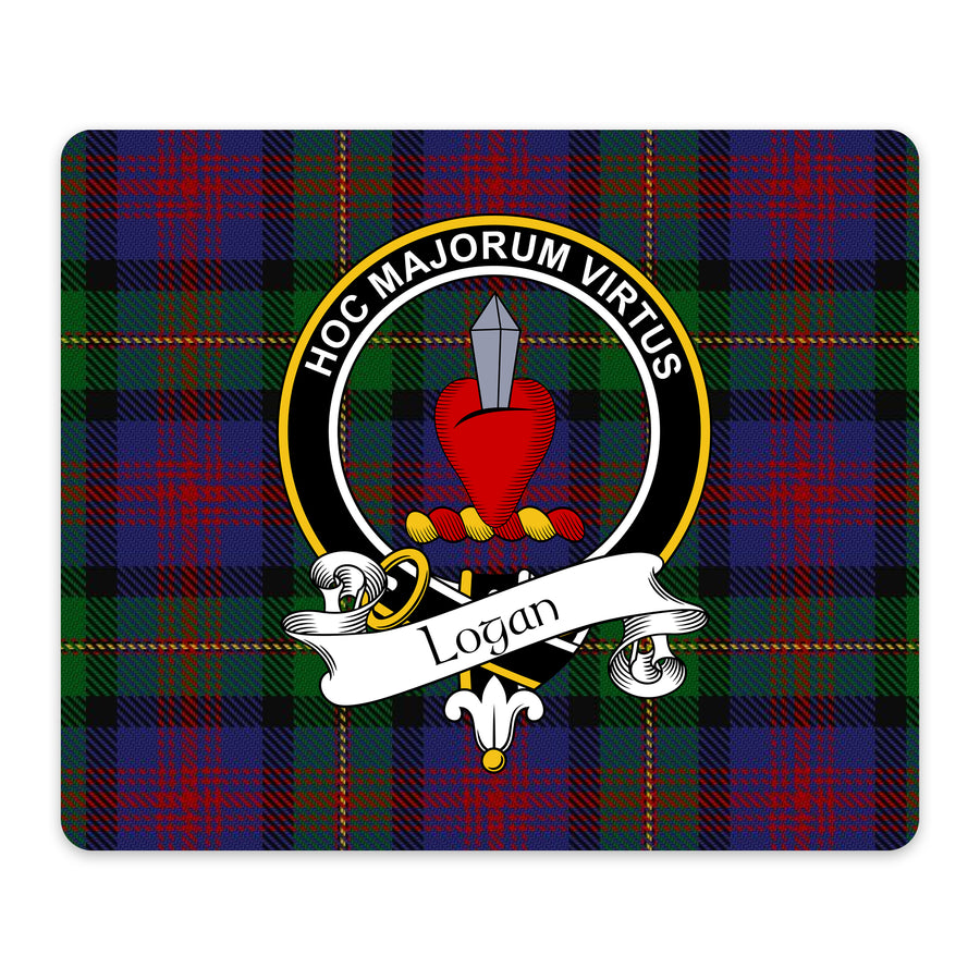 Logan Scottish Clan Crest Mouse Pad – Black Crest Design