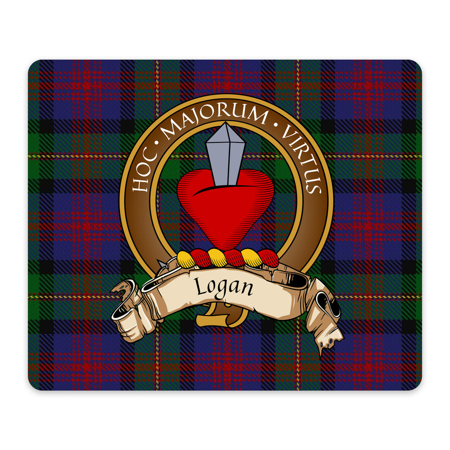 Logan Scottish Clan Crest Mouse Pad – Brown Crest Design