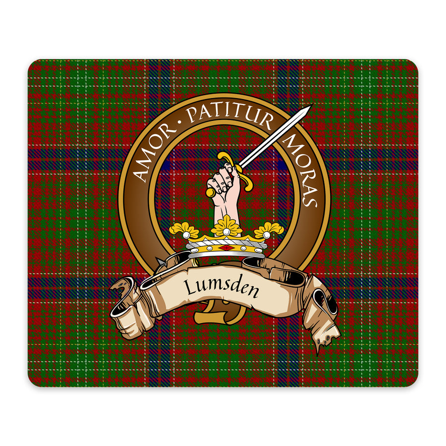 Lumsden Scottish Clan Crest Mouse Pad – Brown Crest Design