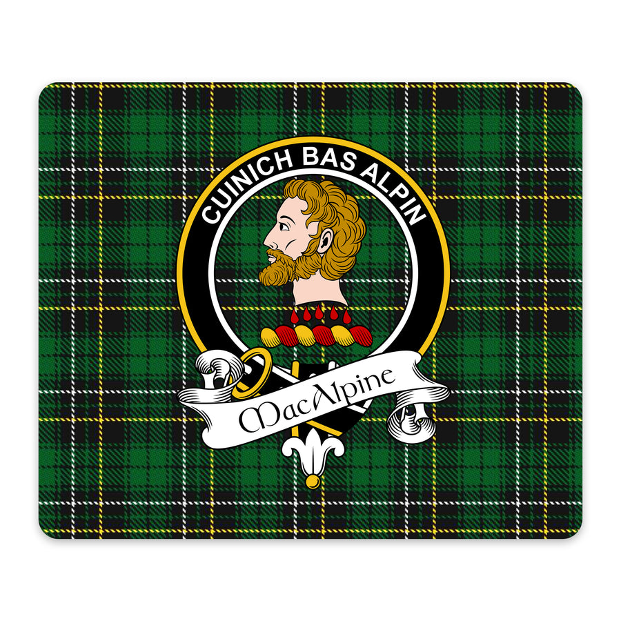 MacAlpine Scottish Clan Crest Mouse Pad – Black Crest Design