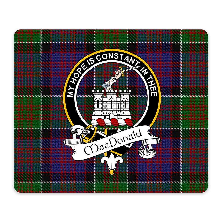 MacDonald Clan Ranald Scottish Clan Crest Mouse Pad – Black Crest Design