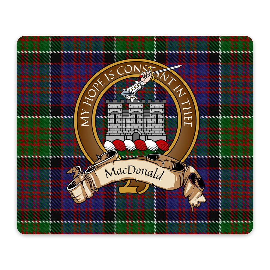 MacDonald Clan Ranald Scottish Clan Crest Mouse Pad – Brown Crest Design