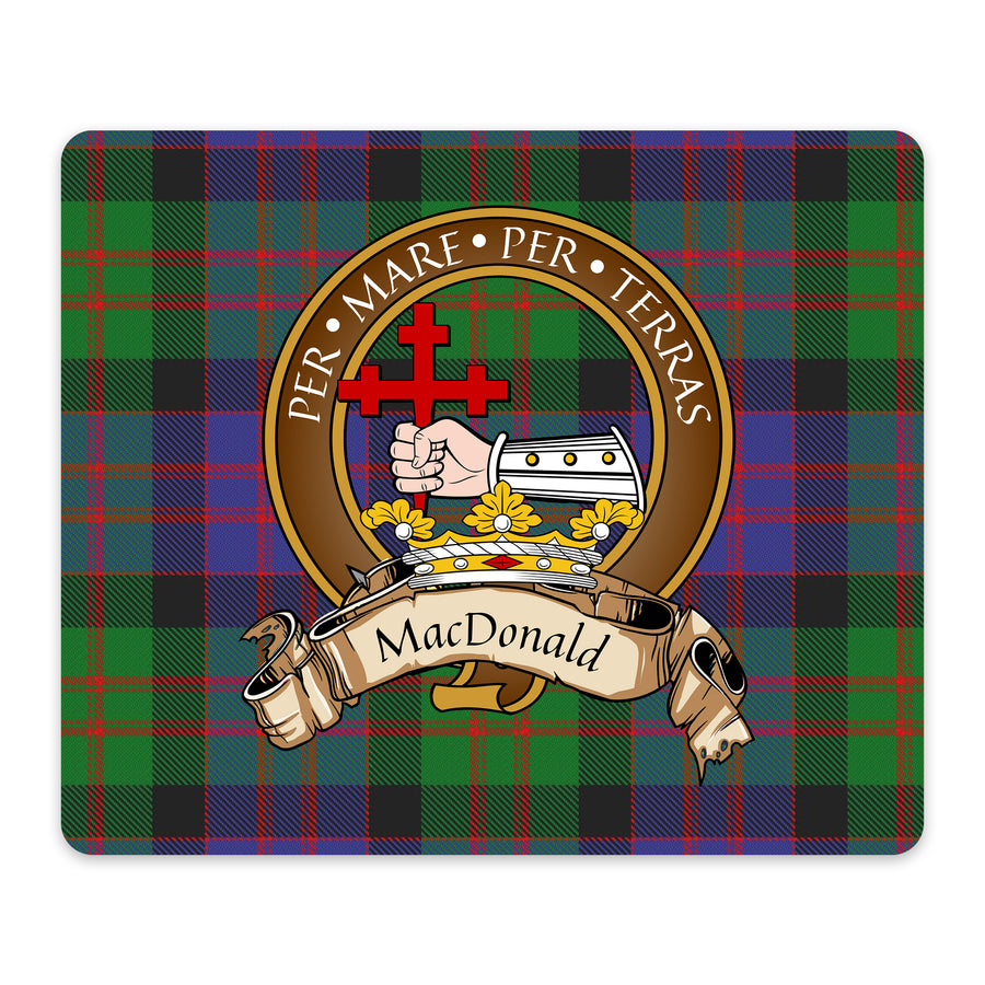 MacDonald Scottish Clan Crest Mouse Pad – Brown Crest Design