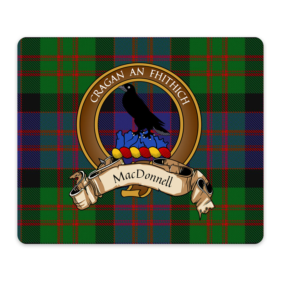 MacDonnell Scottish Clan Crest Mouse Pad – Brown Crest Design