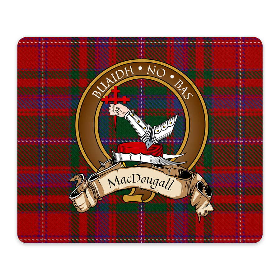 MacDougall Scottish Clan Crest Mouse Pad – Brown Crest Design