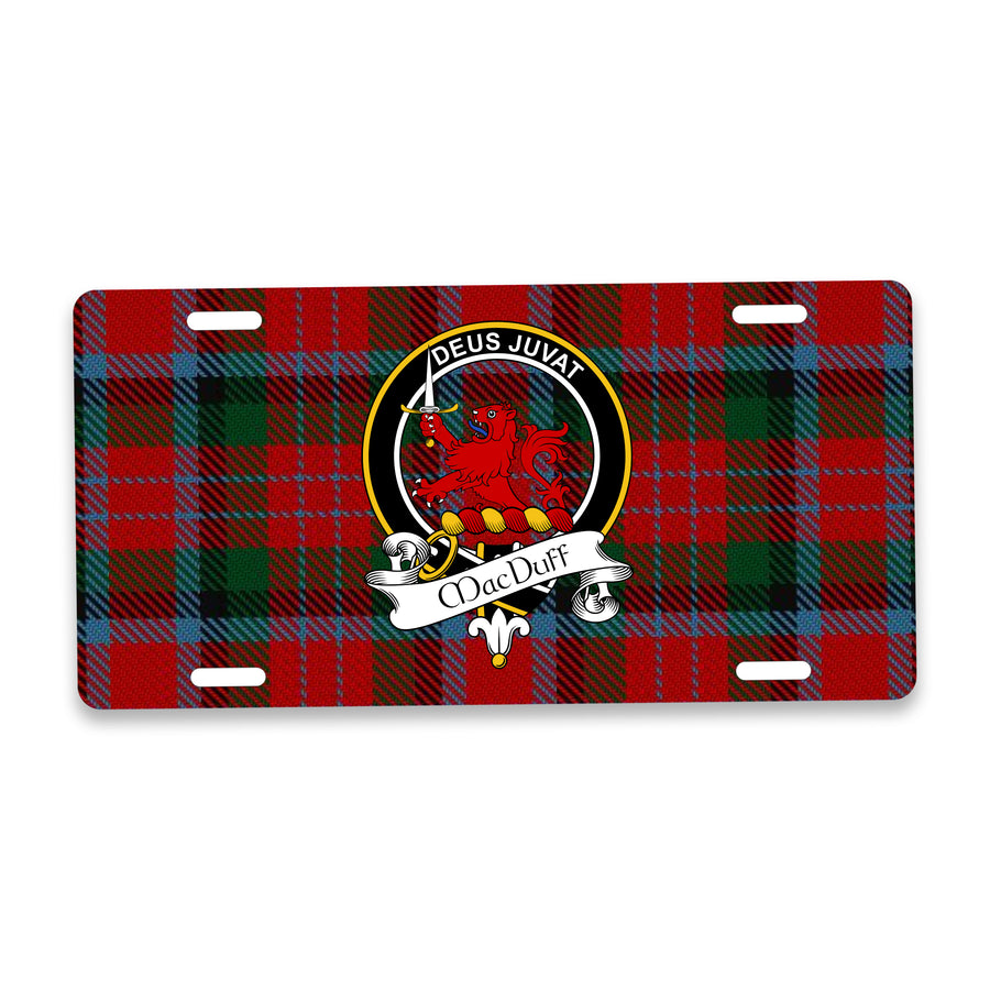 MacDuff Scottish Clan Crest Auto License Plate – Black Crest Design