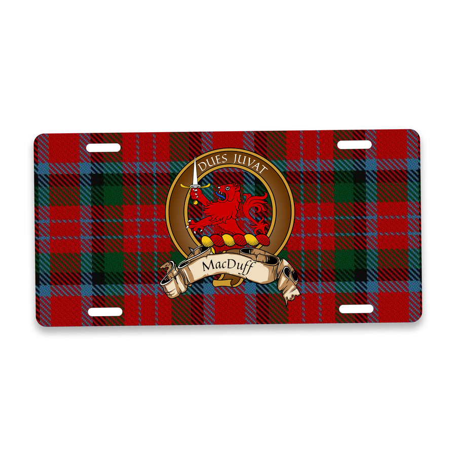 MacDuff Scottish Clan Crest Auto License Plate – Brown Crest Design