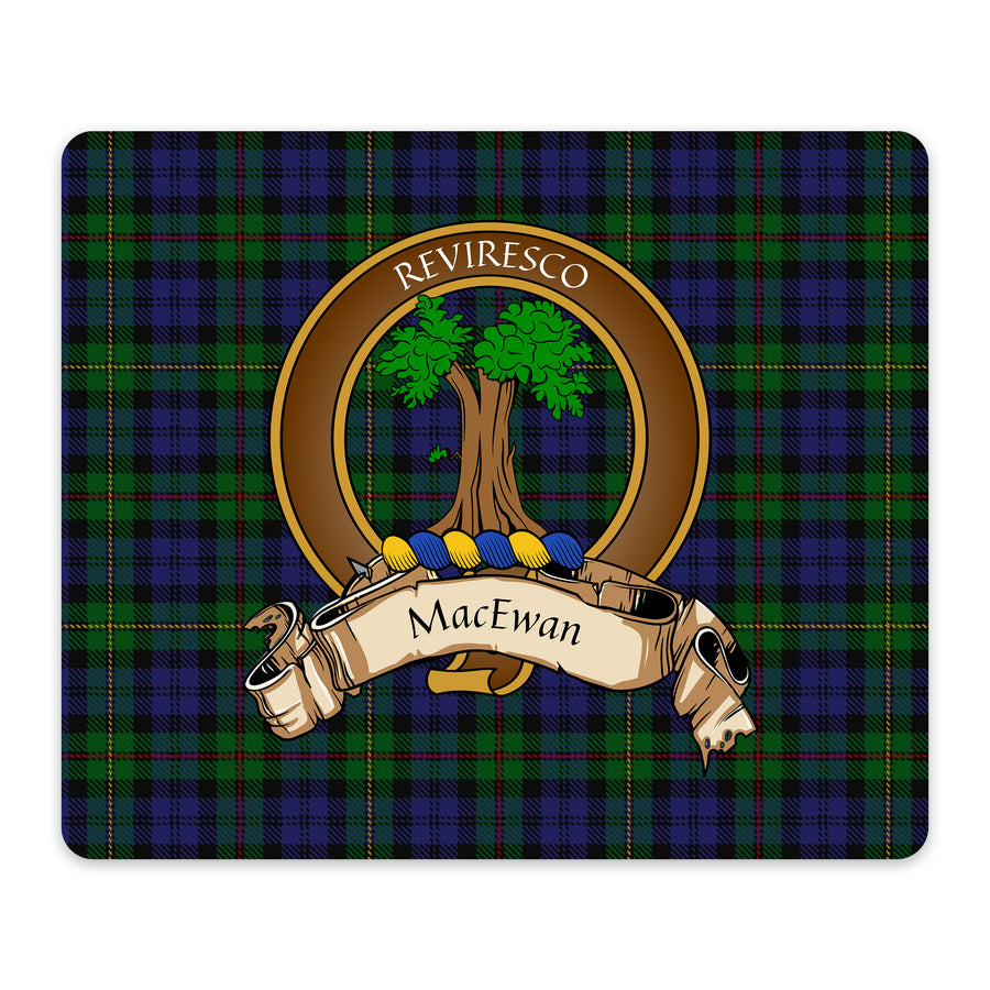 MacEwan Scottish Clan Crest Mouse Pad – Brown Crest Design