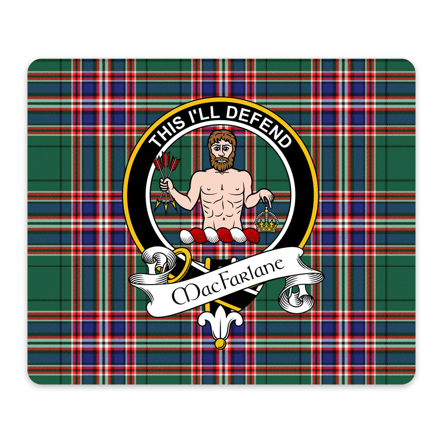 MacFarlane Scottish Clan Crest Mouse Pad – Black Crest Design