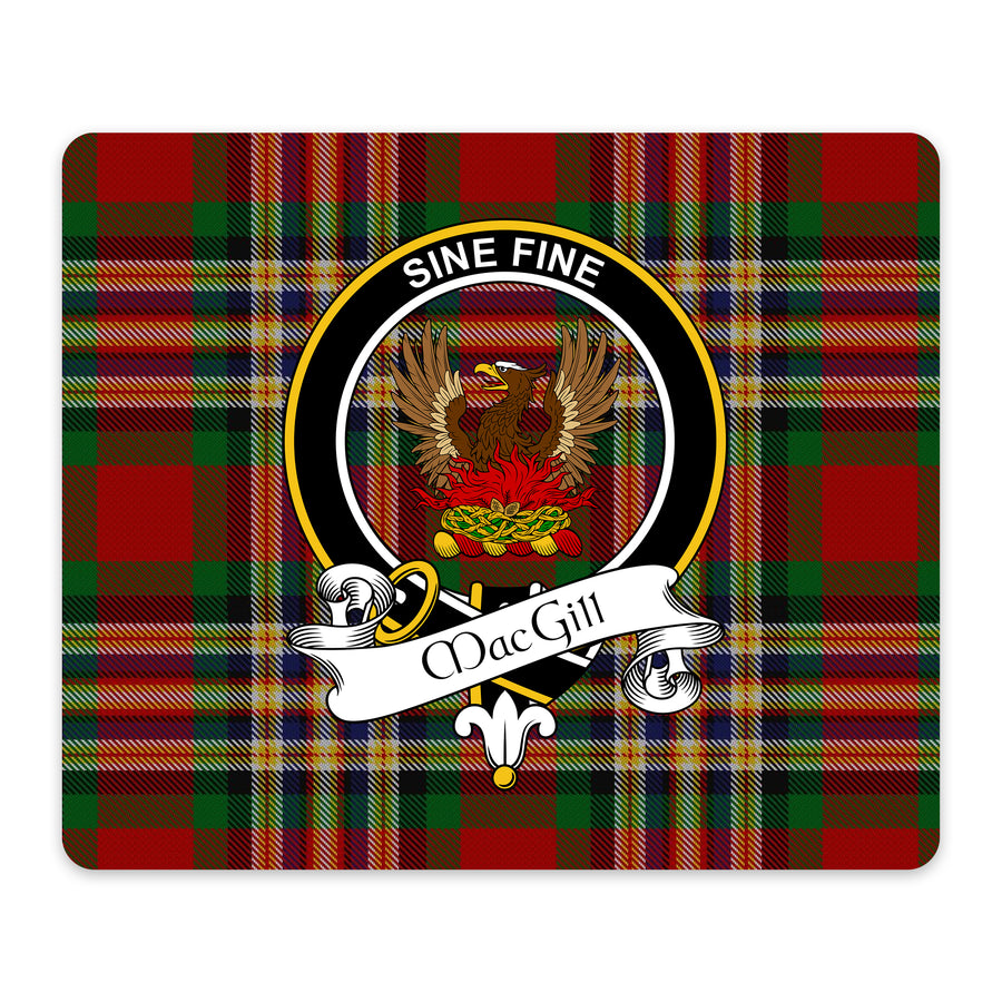 MacGill Scottish Clan Crest Mouse Pad – Black Crest Design