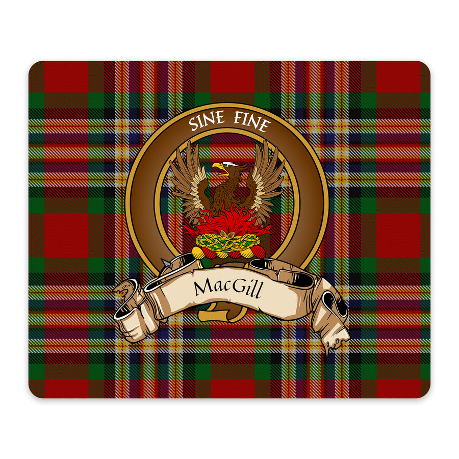 MacGill Scottish Clan Crest Mouse Pad – Brown Crest Design