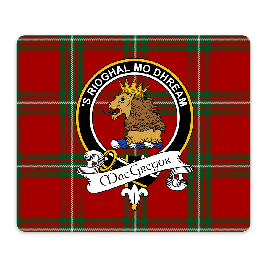 MacGregor Scottish Clan Crest Mouse Pad – Black Crest Design