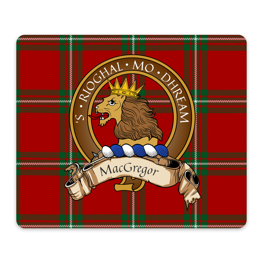 MacGregor Scottish Clan Crest Mouse Pad – Brown Crest Design