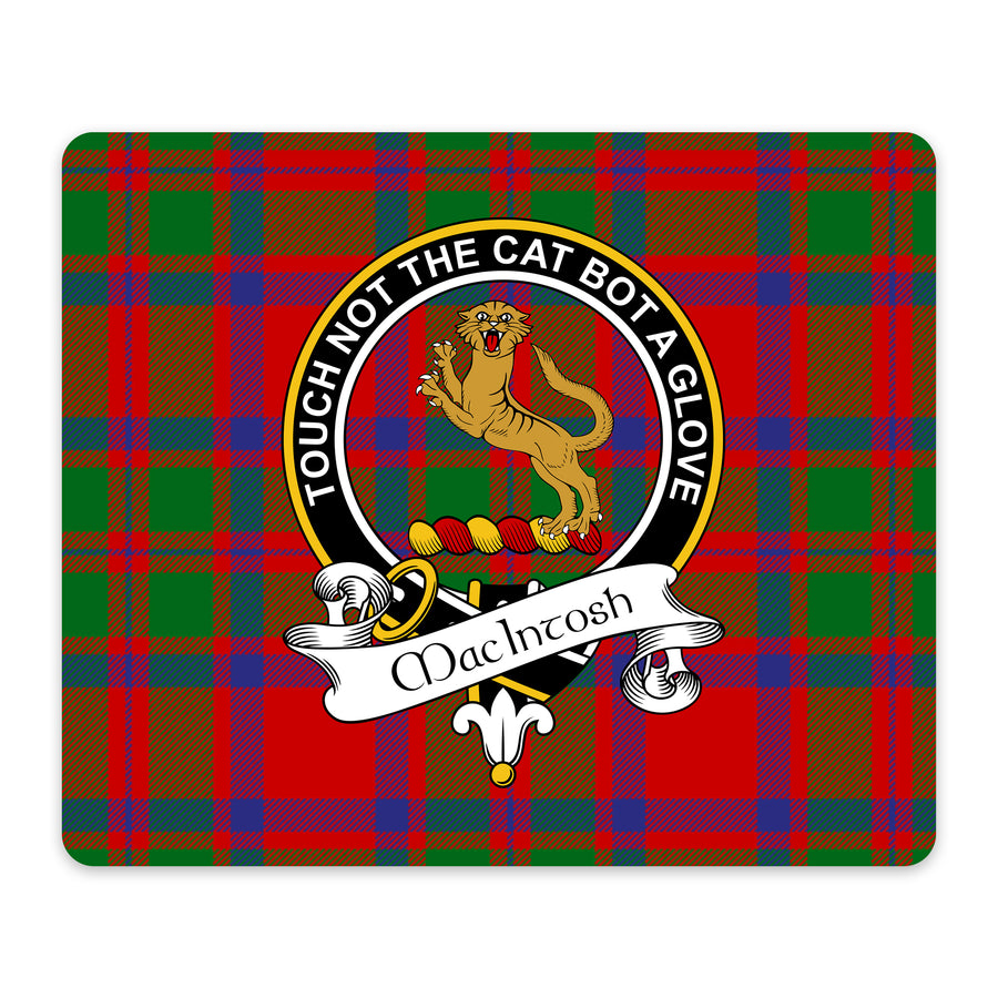 MacIntosh Scottish Clan Crest Mouse Pad – Black Crest Design