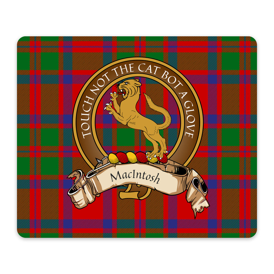 MacIntosh Scottish Clan Crest Mouse Pad – Brown Crest Design
