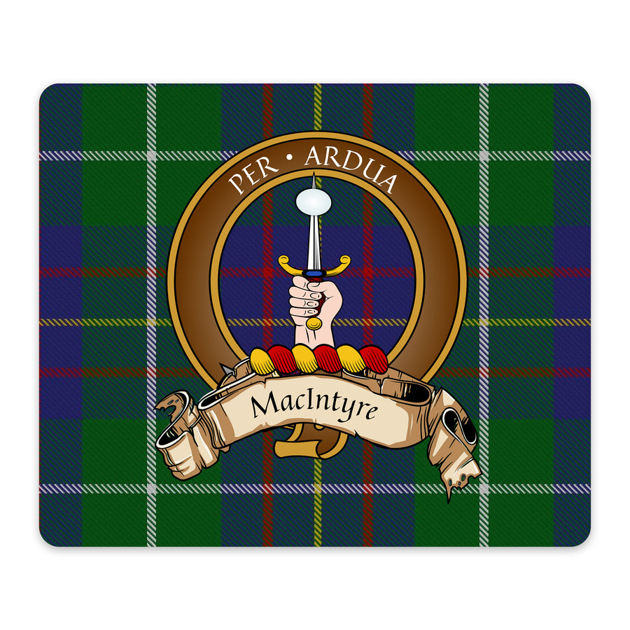 MacIntyre Scottish Clan Crest Mouse Pad – Brown Crest Design