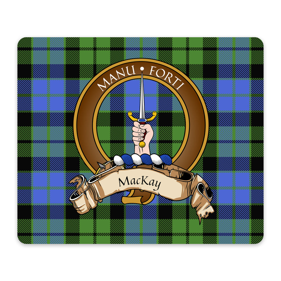 MacKay Scottish Clan Crest Mouse Pad – Brown Crest Design