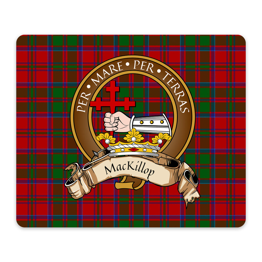 MacKillop Scottish Clan Crest Mouse Pad – Brown Crest Design