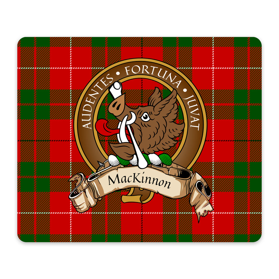 MacKinnon Scottish Clan Crest Mouse Pad – Brown Crest Design
