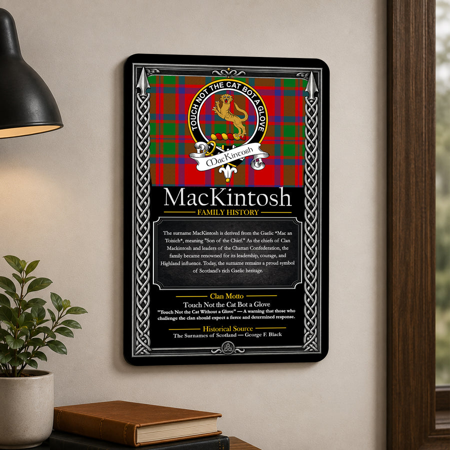 MacKintosh Scottish Family History Metal Sign