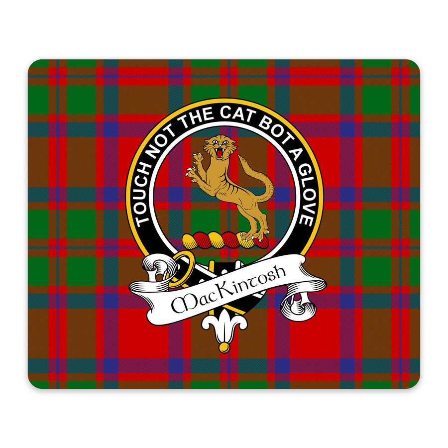 MacKintosh Scottish Clan Crest Mouse Pad – Black Crest Design