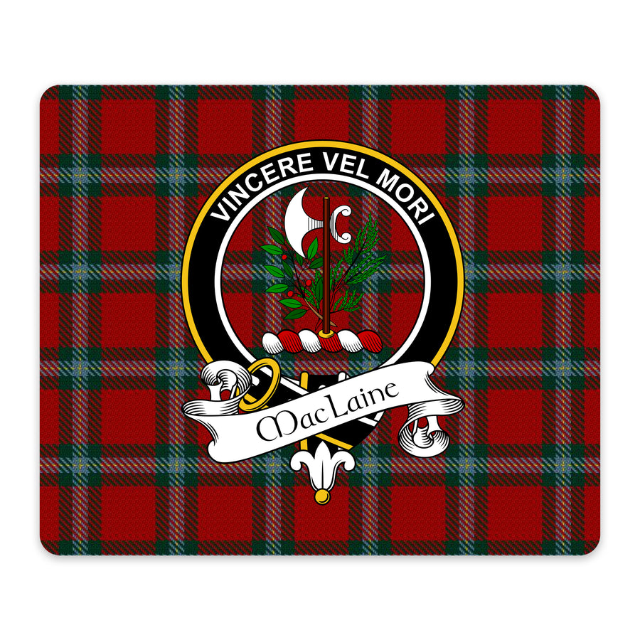 MacLaine Scottish Clan Crest Mouse Pad – Black Crest Design
