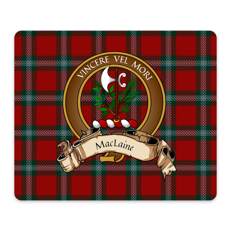 MacLaine Scottish Clan Crest Mouse Pad – Brown Crest Design
