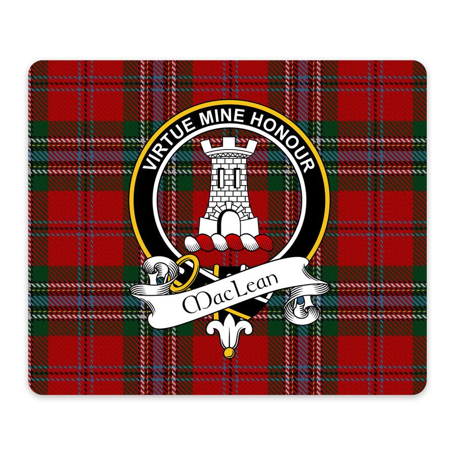 MacLean Scottish Clan Crest Mouse Pad – Black Crest Design