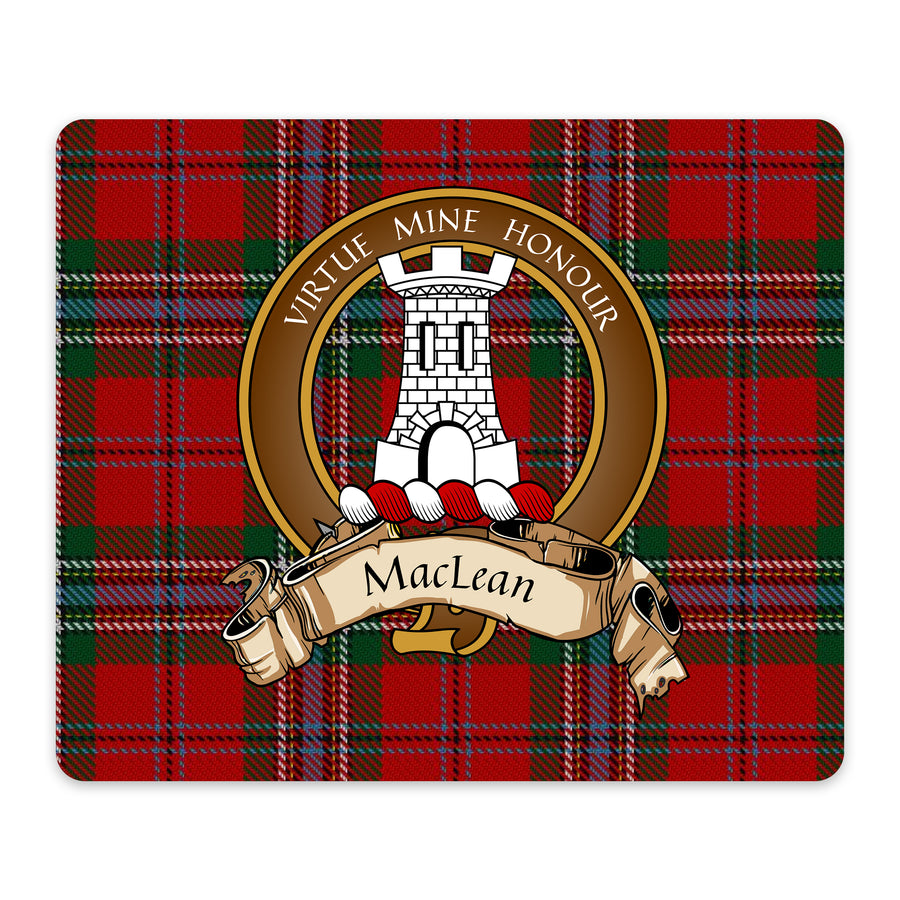 MacLean Scottish Clan Crest Mouse Pad – Brown Crest Design