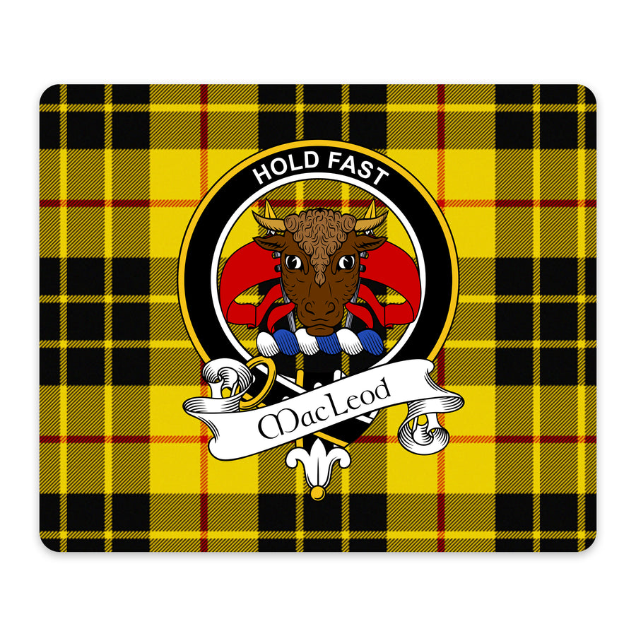 MacLeod Scottish Clan Crest Mouse Pad – Black Crest Design