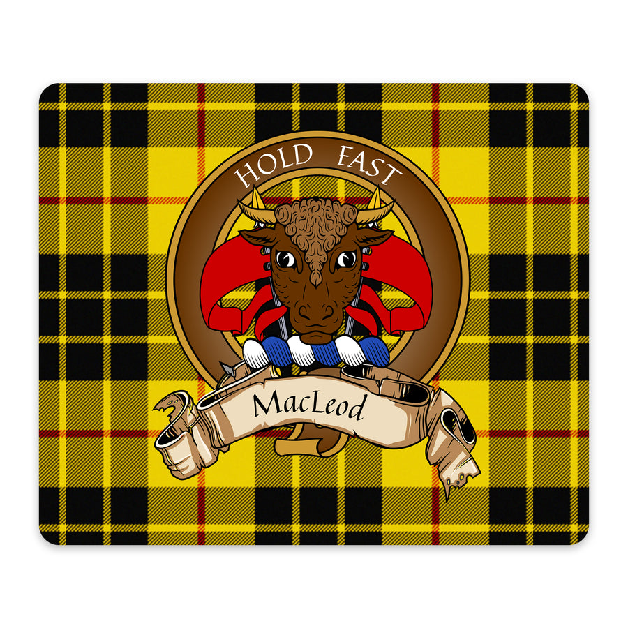 MacLeod Scottish Clan Crest Mouse Pad – Brown Crest Design