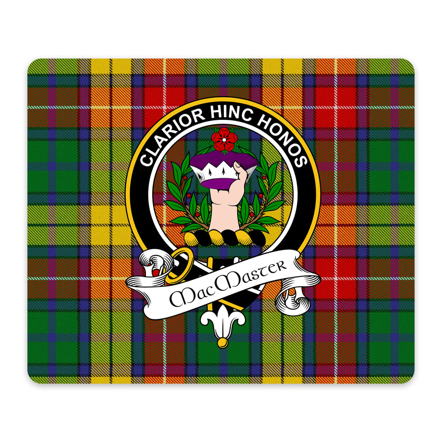 MacMaster Scottish Clan Crest Mouse Pad – Black Crest Design