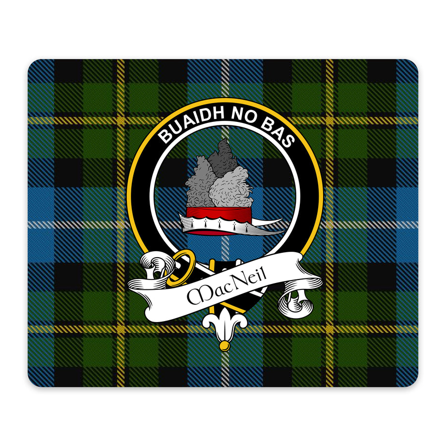 MacNeil Scottish Clan Crest Mouse Pad – Black Crest Design