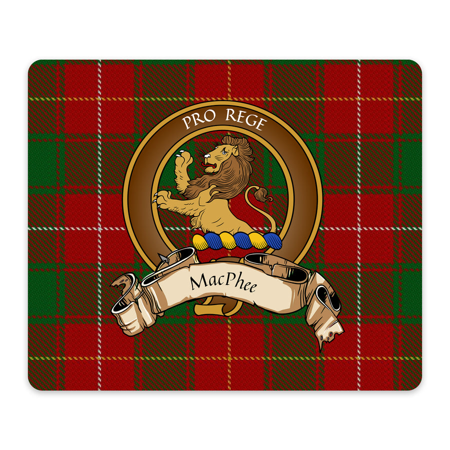 MacPhee Scottish Clan Crest Mouse Pad – Brown Crest Design