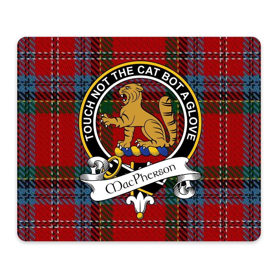 MacPherson Scottish Clan Crest Mouse Pad – Black Crest Design