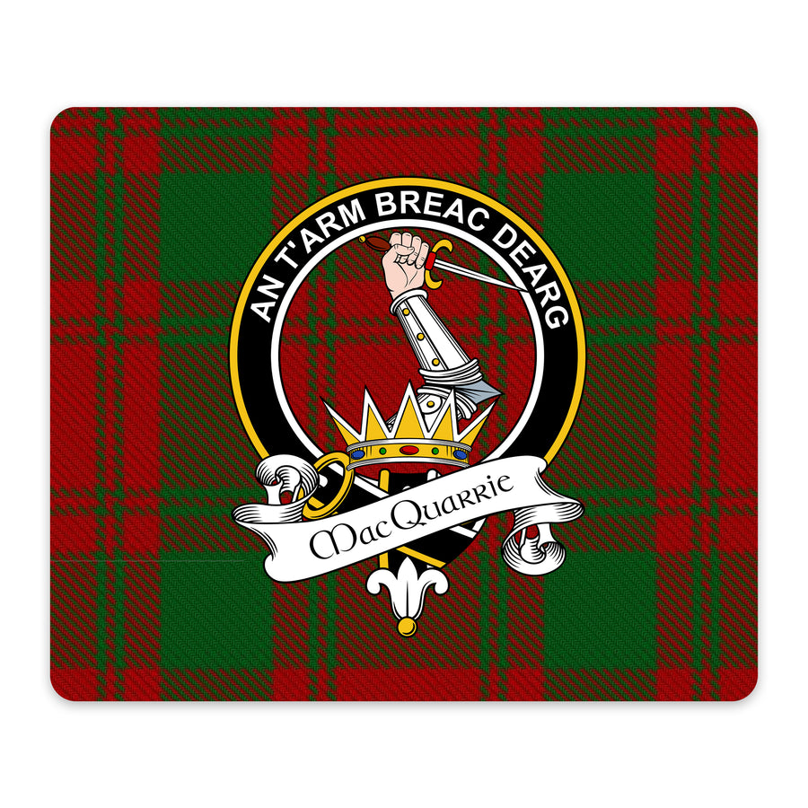 MacQuarrie Scottish Clan Crest Mouse Pad – Black Crest Design