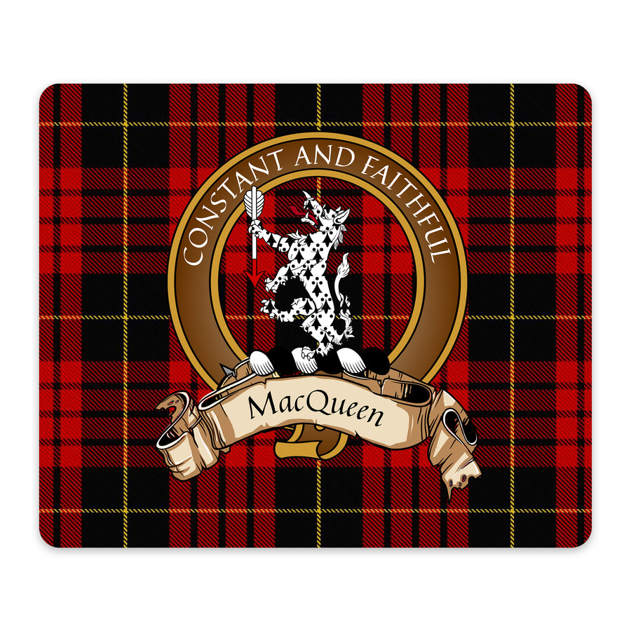 MacQueen Scottish Clan Crest Mouse Pad – Brown Crest Design