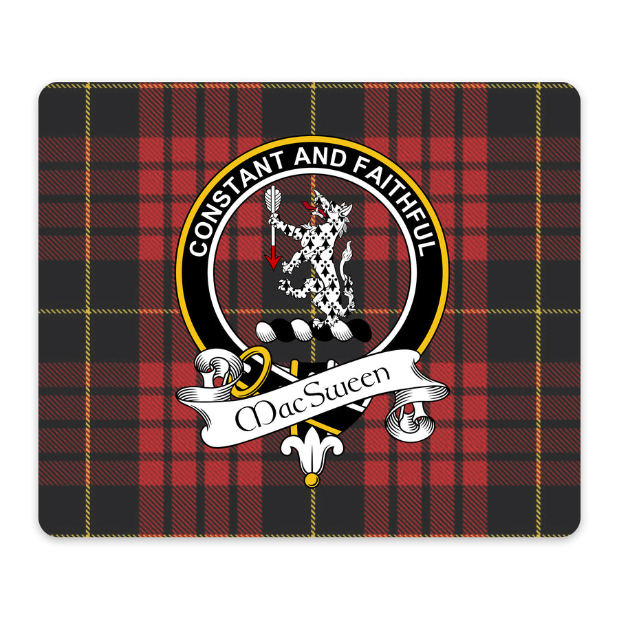 MacSween Scottish Clan Crest Mouse Pad – Black Crest Design