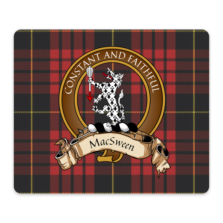 MacSween Scottish Clan Crest Mouse Pad – Brown Crest Design