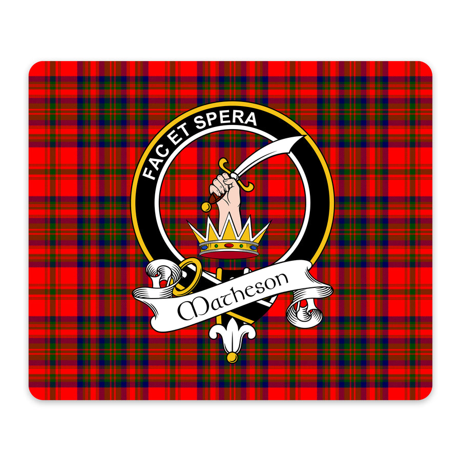 Matheson Scottish Clan Crest Mouse Pad – Black Crest Design