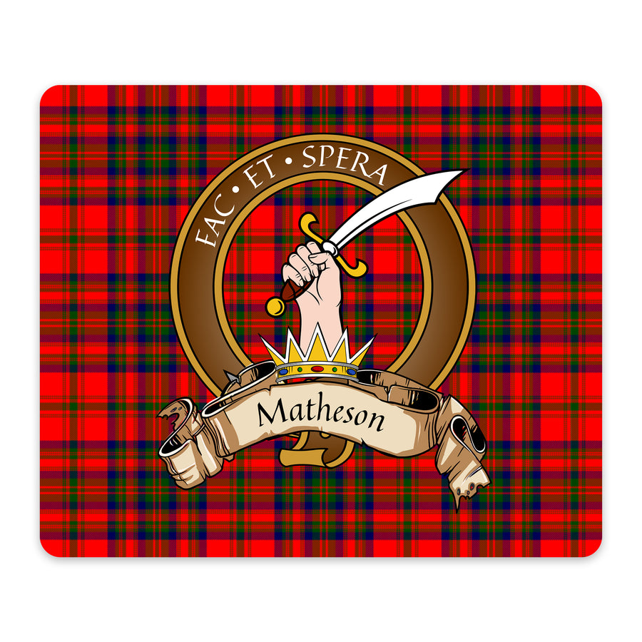 Matheson Scottish Clan Crest Mouse Pad – Brown Crest Design