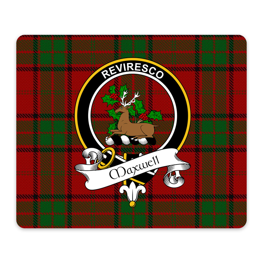 Maxwell Scottish Clan Crest Mouse Pad – Black Crest Design