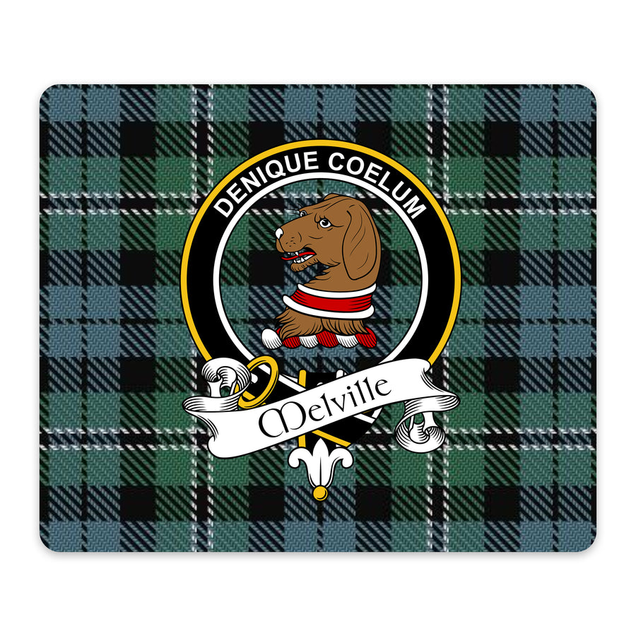 Melville Scottish Clan Crest Mouse Pad – Black Crest Design