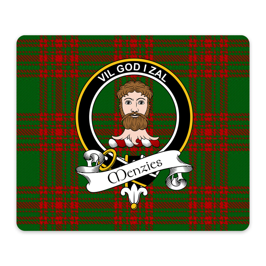 Menzies Scottish Clan Crest Mouse Pad – Black Crest Design