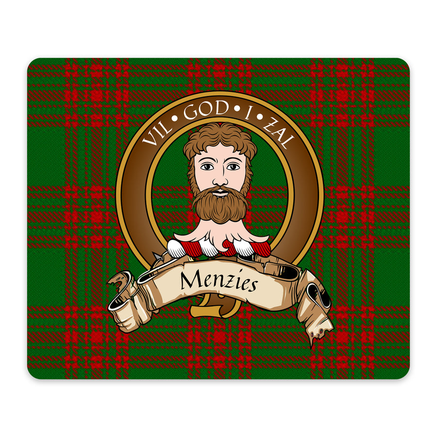 Menzies Scottish Clan Crest Mouse Pad – Brown Crest Design